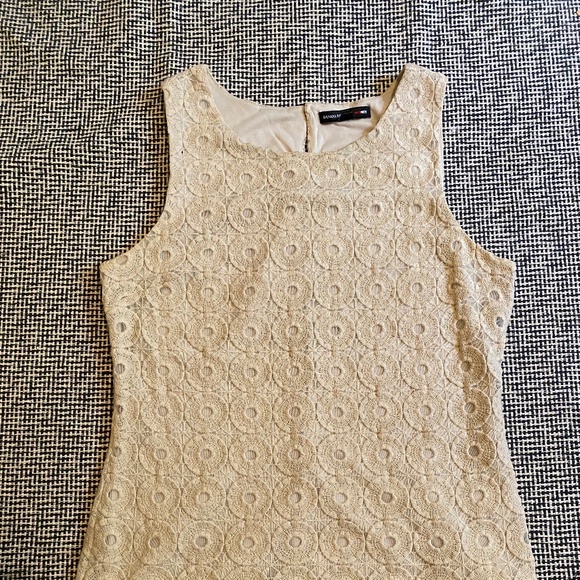 Banana Republic Mad Men Cream Lace Top - Picture 1 of 4